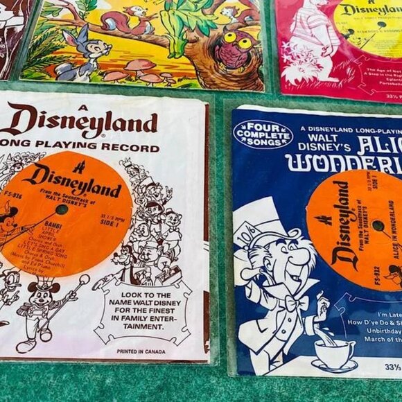 11 Musical STORY LP 45 RPM Walt Disney Disney Land Record Bambi Snow White Peter - Picture 8 of 10